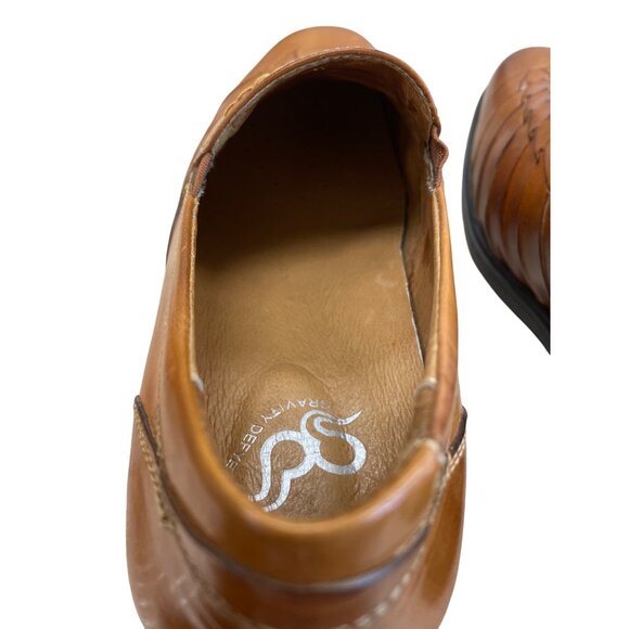 Gravity Defyer mens brown leather slip on loafers shoes SIze 8 SKU 8426 - Picture 16 of 16